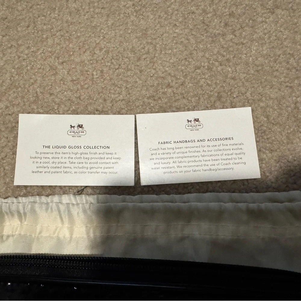 Coach Black Poppy Liquid Glass Clutch or Tech Case - Picture 3 of 3